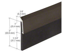 CRL 33N2D48 48" Heavy-Duty Door Sweep - Dark Bronze Anodized