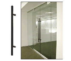 CRL 42LPSMBL 42" Extra Length Ladder Style Single-Sided Pull - Matte Black
