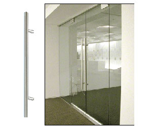 CRL 48LPSPS 48" Extra Length Ladder Style Single-Sided Pull - Polished Stainless