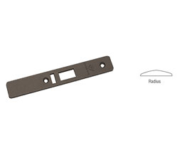 CRL 451220DU Radius Faceplate for AR4513 Series Deadlatch Locks - Dark Bronze