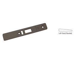 CRL 452220DU Left Hand Beveled Faceplate for AR4513 Series Deadlatch Locks - Dark Bronze