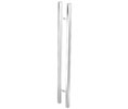 CRL 24SQRLPBS Glass Mounted Square Ladder Style Pull Handle with Square Mounting Posts - 24" Overall Length - Brushed Stainless