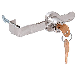 CRL 962L Randomly Keyed "Adjustable" Sliding Glass Door Lock with Thumb Screw Adjustment - Chrome