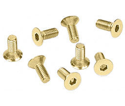 CRL A512SB Allen 5 x 12 mm Cover Plate Flat Head Screws - Satin Brass