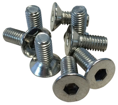 Cover Plate Flat Head Screws - Polished Chrome