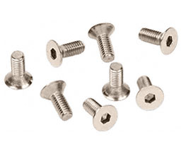 CRL A615PN Allen 6 x 15 mm Cover Plate Flat Head Screws - Polished Nickel