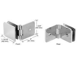 CRL ADJ037CH Adjustable 037 Series Wall Mount Glass Clamp - Polished Chrome