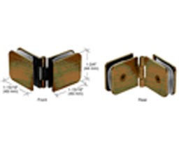 CRL ADJ180BN Adjustable 180 Series Glass-to-Glass Clamp - Brushed Nickel