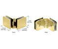 CRL ADJ180BR Adjustable 180 Series Glass-to-Glass Clamp - Polished Brass