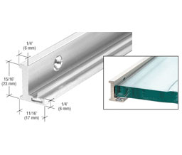 CRL AJ78BA 78" Aluminum Jamb With Clear Vinyl Wipe - Brite Anodized