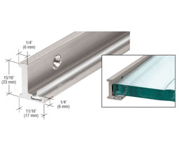 CRL AJ78BN 78" Aluminum Jamb With Clear Vinyl Wipe - Brushed Nickel