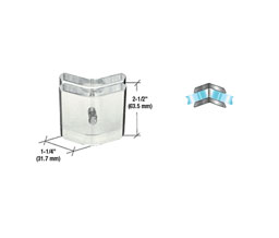 CRL AMC135 135 Degree Mall Glass Clamp - Clear Acrylic