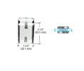 CRL AMC180 180 Degree Angle Mall Glass Clamp - Clear Acrylic