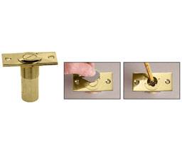 CRL AMR209BR Dustproof Keeper Locking Option - Polished Brass