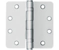 CRL BB35NRPA 4-1/2" x 4" Full Mortise Non-Removable Pin Standard Weight with 1/4" Radius Corners - Ball Bearing Hinge - Satin Chrome