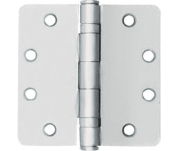 CRL BB45NRPA 4-1/2" x 4-1/2" Full Mortise Non-Removable Pin Standard Weight with 1/4" Radius Corners - Ball Bearing Hinge - Satin Chrome