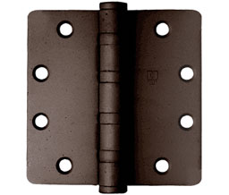 CRL BB50BRZ 4-1/2" x 4" Full Mortise Removable Pin Heavy Weight with 1/4" Radius Corners - Ball Bearing Hinge - Bronze