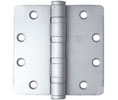 CRL BB55NRPA 4-1/2" x 4" Full Mortise Non-Removable Pin Heavy Weight with 1/4" Radius Corners - Ball Bearing Hinge - Satin Chrome