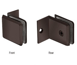 CRL BGC0370RB Beveled 037 Series Fixed Panel With Small Leg Clamp - Oil Rubbed Bronze