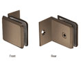 CRL BGC037BBRZ Beveled 037 Series Fixed Panel With Small Leg Clamp - Brushed Bronze