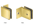 CRL BGC037BR Beveled 037 Series Fixed Panel With Small Leg Clamp - Polished Brass