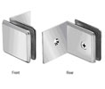 CRL BGC039CH Beveled 039 Series Fixed Panel With Large Leg Clamp - Polished Chrome