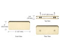CRL BGC180BR Beveled 180 Degree Glass-to-Glass Clamp - Polished Brass