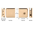 CRL BGCU1BR Beveled Style Notch-in-Glass Fixed Panel U-Clamp - Polished Brass