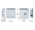 CRL BGCU1CH Beveled Style Notch-in-Glass Fixed Panel U-Clamp - Polished Chrome