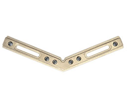CRL BHC135 135 Degree Fixed Corner for the Deluxe Header Kit - Polished Brass