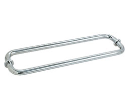 CRL BM12X12CH BM Series 12" Back-to-Back Tubular Towel Bar with Metal Washers - Polished Chrome