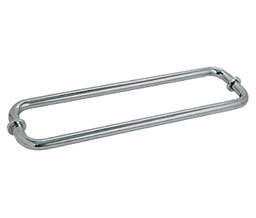 CRL BM12X12PN BM Series 12" Back-to-Back Tubular Towel Bar with Metal Washers - Polished Nickel