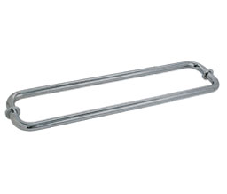 CRL BM18X18BN BM Series 18" Back-to-Back Tubular Towel Bar with Metal Washers - Brushed Nickel