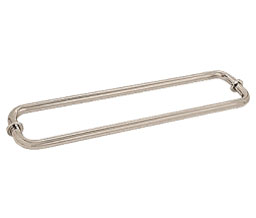 CRL BM18X18SN BM Series 18" Back-to-Back Tubular Towel Bar with Metal Washers - Satin Nickel
