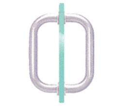 CRL BM8X8BN BM Series 8" Tubular Back-to-Back Pull Handle - Brushed Nickel