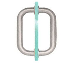 CRL BM8X8BS BM Series 8" Tubular Back-to-Back Pull Handle - Brushed Stainless