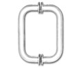 CRL BM8X8W BM Series 8" Tubular Back-to-Back Pull Handle - White