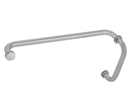 CRL BM8X20BN BM Series 8"a Pull Handle 20" Towel Bar Combination with Metal Washers - Brushed Nickel