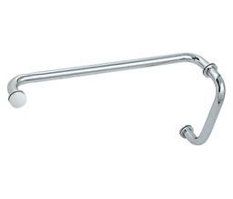 CRL BM8X20CH BM Series 8"a Pull Handle 20" Towel Bar Combination with Metal Washers - Polished Chrome
