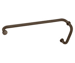 CRL BM8X220RB BM Series 8"a Pull Handle 22" Towel Bar Combination with Metal Washers - Oil Rubbed Bronze