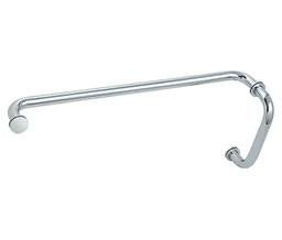 CRL BM8X24CH BM Series 8" Pull Handle 24" Towel Bar Combination with Metal Washers - Polished Chrome