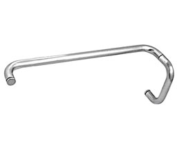 CRL BMNW6X18CH BM Series 6" Pull Handle 18" Towel Bar Combination Without Metal Washers - Polished Chrome