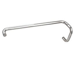 CRL BMNW6X22CH BM Series 6" Pull Handle 22" Towel Bar Combination Without Metal Washers - Polished Chrome
