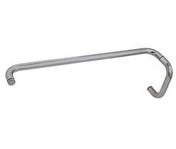 CRL BMNW6X24BN BM Series 6" Pull Handle 24" Towel Bar Combination Without Metal Washers - Brushed Nickel