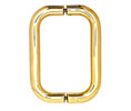 CRL BMNW6X6BR BM Series 6" Back-to-Back Handle Without Metal Washers - Polished Brass