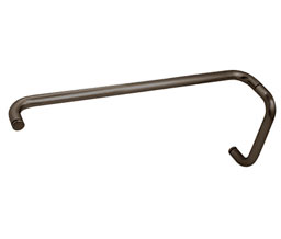 CRL BMNW8X220RB BM Series 8" Pull Handle 22" Towel Bar Combination Without Metal Washers - Oil Rubbed Bronze