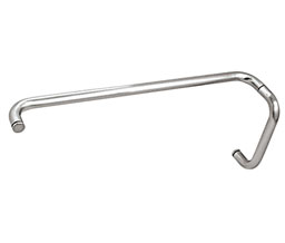 CRL BMNW8X22CH BM Series 8" Pull Handle 22" Towel Bar Combination Without Metal Washers - Polished Chrome