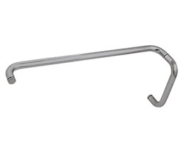 CRL BMNW8X24BN BM Series 8" Pull Handle 24" Towel Bar Combination Without Metal Washers - Brushed Nickel