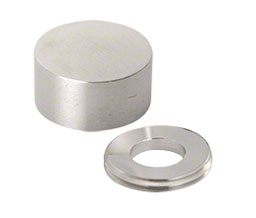 CRL BTN1BS Color Match Bolt Cover Button - Brushed Stainless