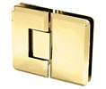 CRL C0L180BR  Cologne 180 Series 180 Degree Glass-to-Glass Hinge - Polished Brass